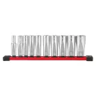 Milwaukee 10 részes 3/8" króm hosszú dugókulcs készlet