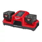 Milwaukee M18 DBSC dupla akkumulátor töltő 18V
