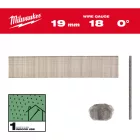 Milwaukee fejnélküli finishelő szeg gyanta bevonatú, galvanizált 18G 19mm SC1, 10000 db/csomag