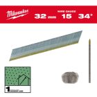 Milwaukee galvanizált 15G/34°/32mm finiselő szeg, D fejű (4000 db)