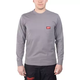 Milwaukee WTLSG RS zsebes hosszú ujjú szürke póló - M