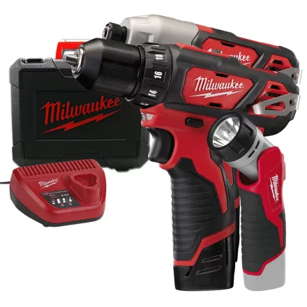 Milwaukee M12 BPP3A-202B akkus gépszett 12V 2x2,0Ah