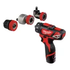 Milwaukee M12 BDDXKIT-202C akkus leveheto tokmányú fúrócsavarozó 12V 2x2,0Ah