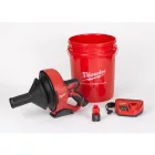 Milwaukee M12 BDC6-202C akkus lefolyócsotisztító 6mm-es spirális kábellel 12V 2x2,0Ah