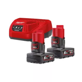 Milwaukee M12 NRG-602 akku és tölto szett 12V 2x6,0Ah
