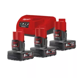 Milwaukee M12 NRG-603 akku és tölto szett 12V 3x6,0Ah
