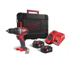Milwaukee M18 BLPD2-502X akkus szénkefe nélküli ütvefúró-csavarozó 18V 2x5,0Ah