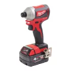 Milwaukee M18 CBLID-402C akkus szénkefe nélküli ütvecsavarozó 1/4? HEX 18V 2x4,0Ah