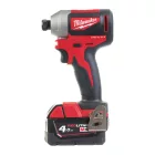 Milwaukee M18 CBLID-402C akkus szénkefe nélküli ütvecsavarozó 1/4? HEX 18V 2x4,0Ah