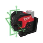 Milwaukee M12 CLL4P-0C akkus zöld keresztvonalas lézer 12V alapgép
